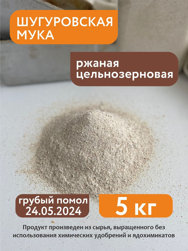 Мука ржаная цельнозерновая Шугуровская, 5 кг #1
