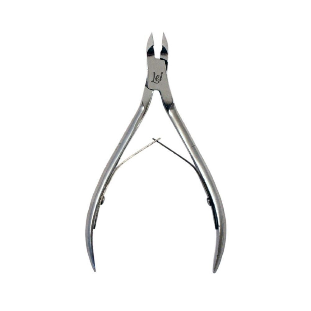 Маникюрные ножницы LEI 188 двухпружинные, серебро, заточенные, кромка 5 мм  #1