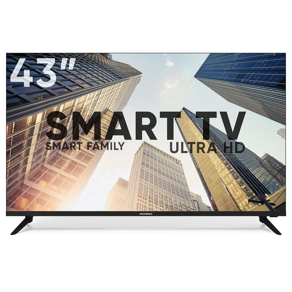 Soundmax Телевизор SM-LED43M02SU 43" 4K UHD, черный #1