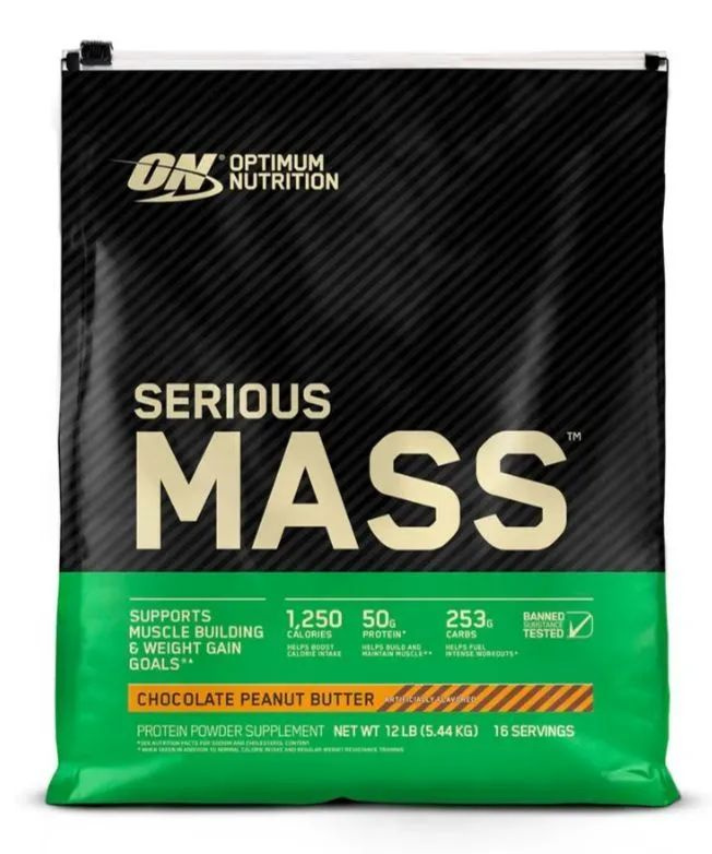 Гейнер Optimum Nutrition Serious Mass (5 445 г) шоколадно - ореховая паста  #1