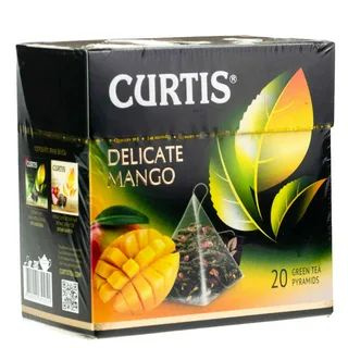 Чай зеленый Curtis "Delicate Mango" 2 шт. по 20 пирамидок #1