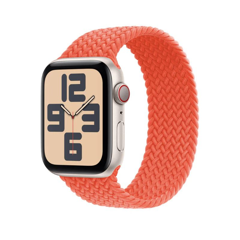 Монобраслет Electric Orange Braided Solo Loop Размер 5 (Солнечный апельсин) Apple Watch 40mm (38mm; 41mm) #1