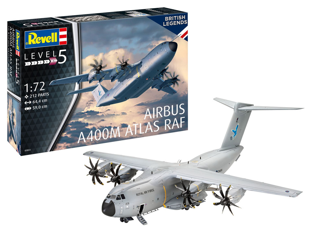 Модель для сборки Revell Самолет Airbus A400M Atlas RAF #1