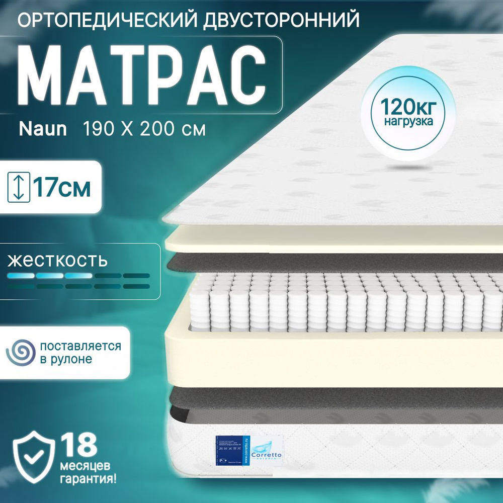 Пружинный независимый матрас Corretto Naun 190х200 см #1