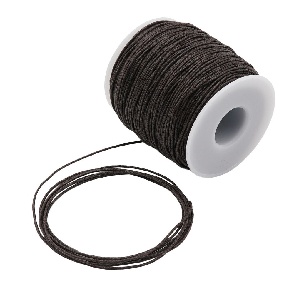 Шнур вощеный для шитья, рукоделия, 1 мм*100 м, темно-коричневый, Айрис  #1