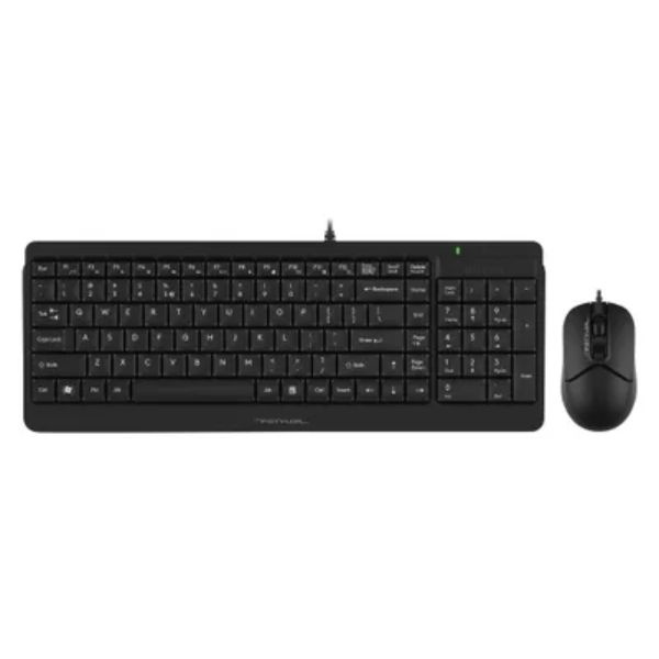 Комплект (клавиатура+мышь) A4TECH Fstyler F1512, USB, проводной f1512 black  #1