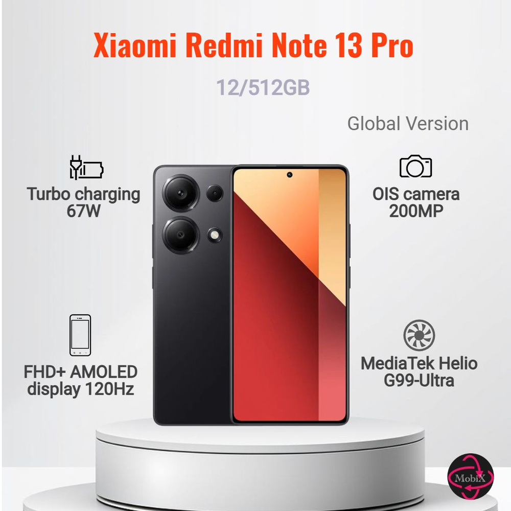 Xiaomi Смартфон Redmi Note 13 Pro 12/512 ГБ, черный #1