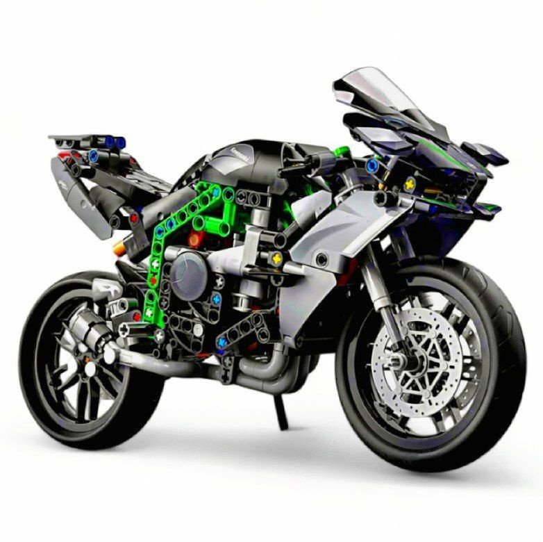Конструктор "Мотоцикл Кавасаки" 643 детали ( большой набор техник / спорт байк ниндзя / игрушка для мальчиков #1