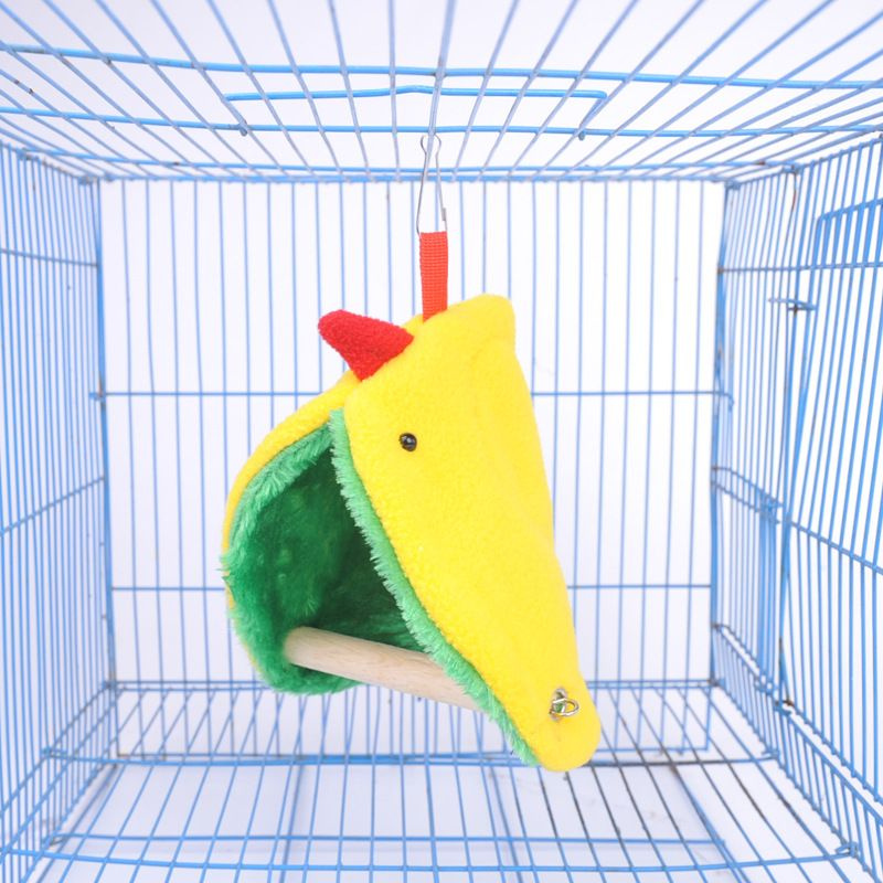 Подвесной гамак- домик для птиц, попугаев с жердочкой в клетку  #1