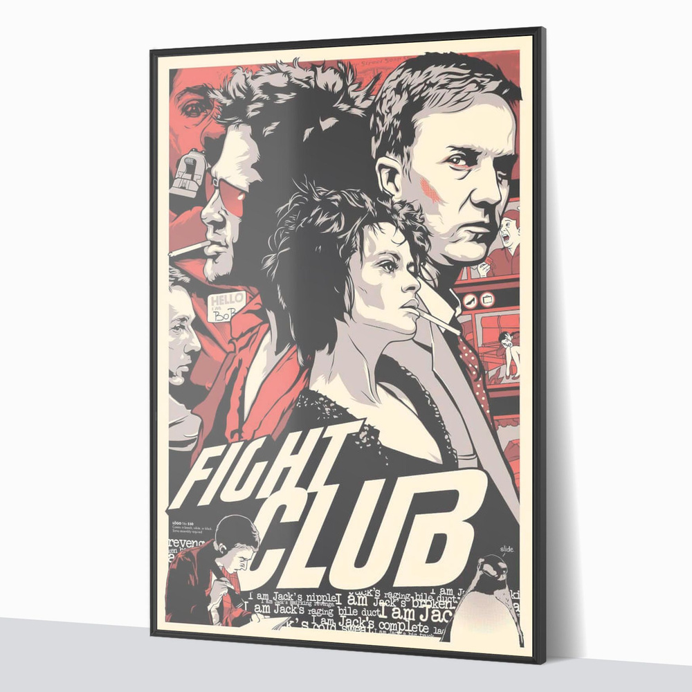 Постер в рамке по фильму Бойцовский Клуб 40x60 см. от Poster4me  #1