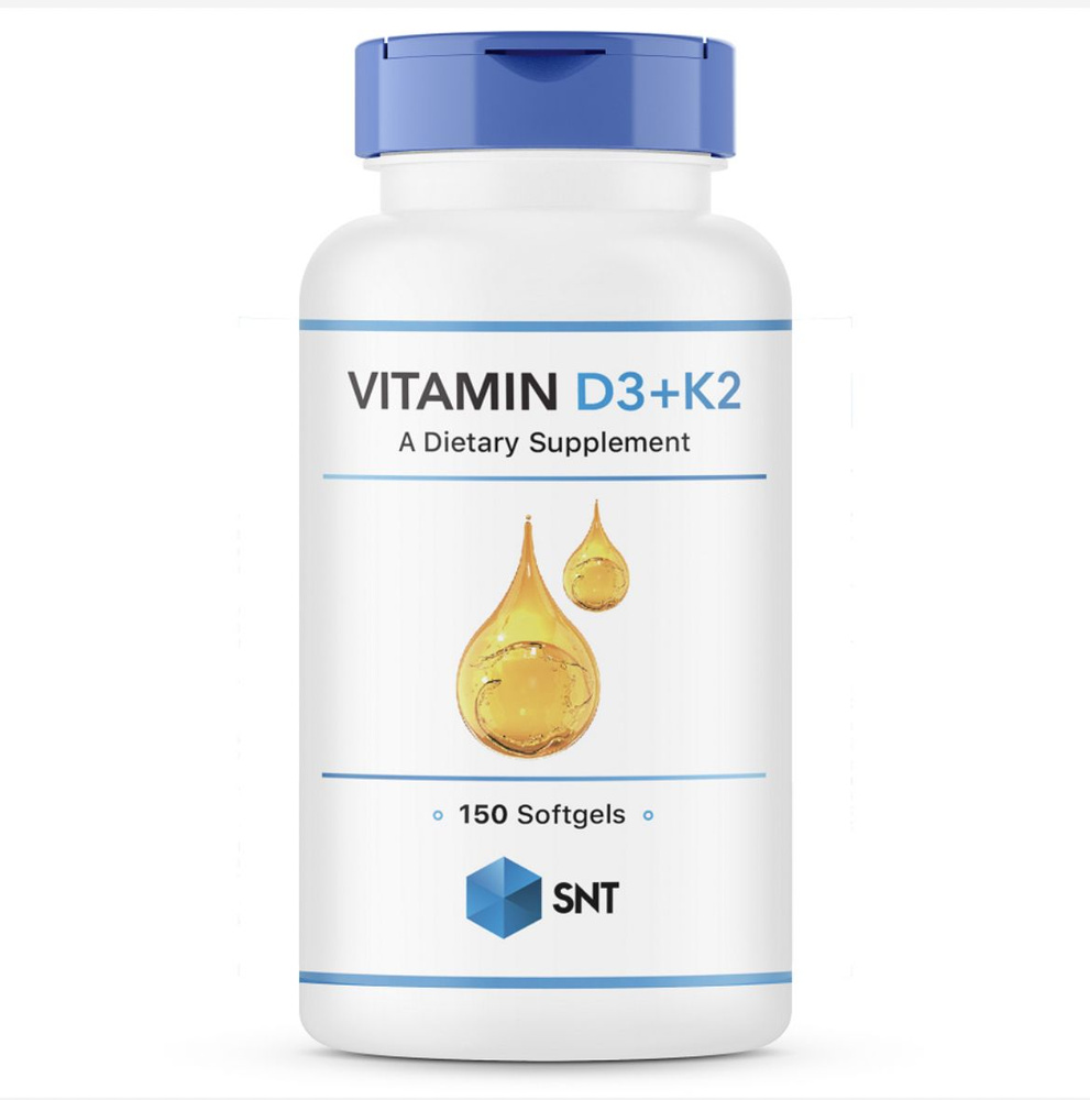 SNT, Vitamin D3+K2, Витамин Д3+К2, 150 капсул #1