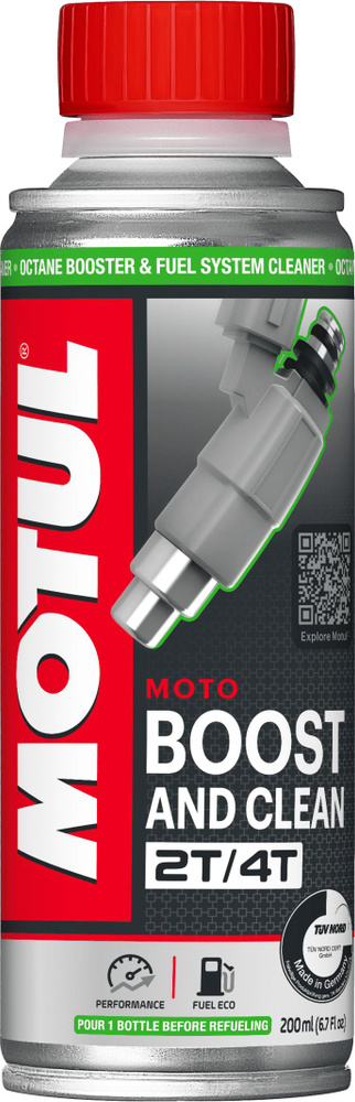 Присадка для очистки топливной системы MOTUL BOOST AND CLEAN MOTO 200ml  #1