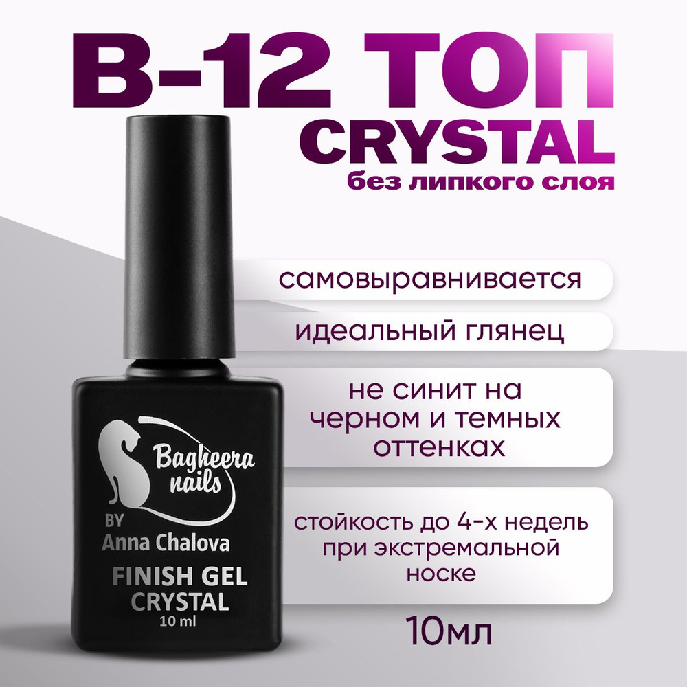 Bagheera Nails топ для гель лака для ногтей без липкого слоя глянцевый,10 мл  #1