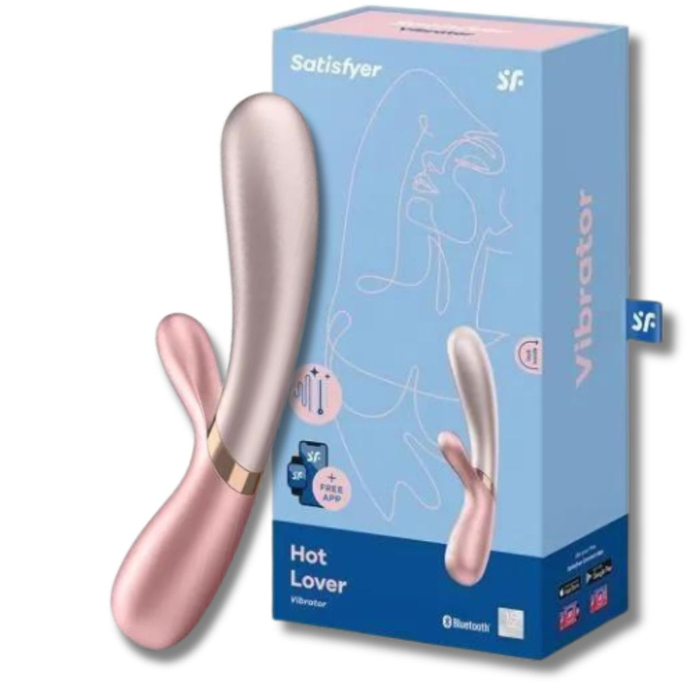 Satisfyer Hot Lover Pink вибратор согревающий и управлением через приложение Сатисфаер вибростимулятор #1