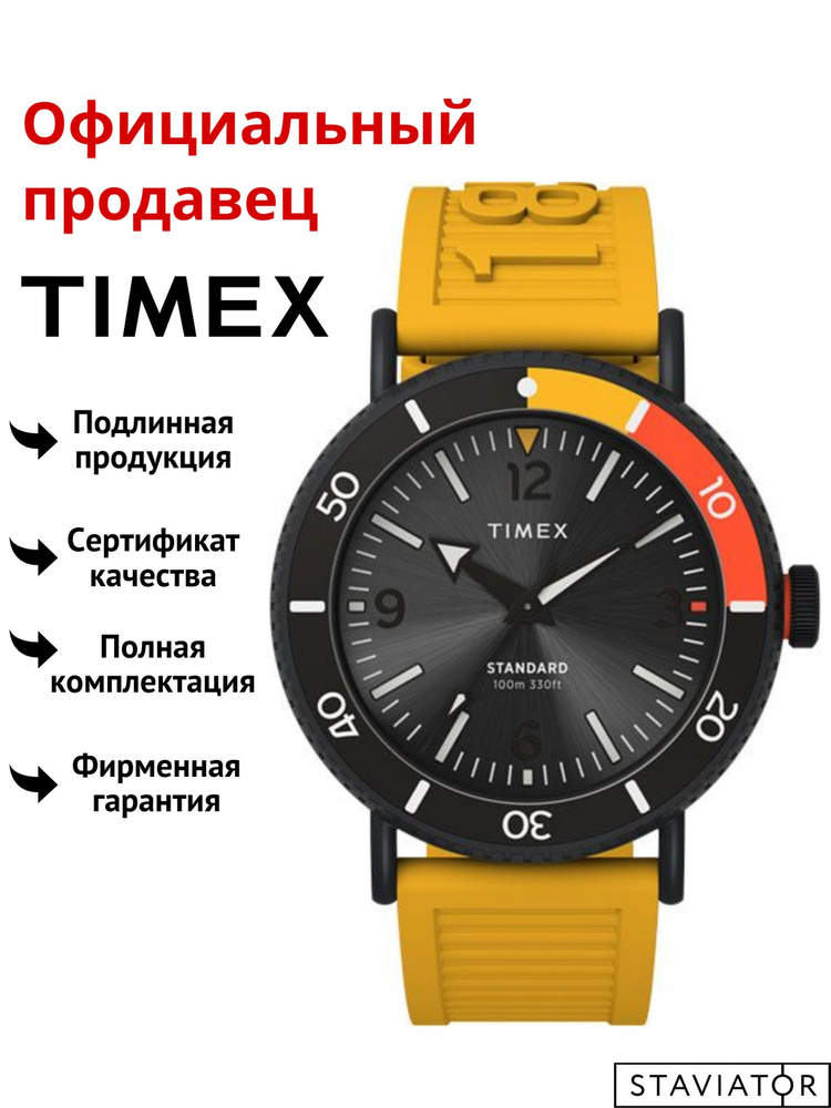 Американские мужские наручные часы Timex Standard Diver TW2V71600 #1