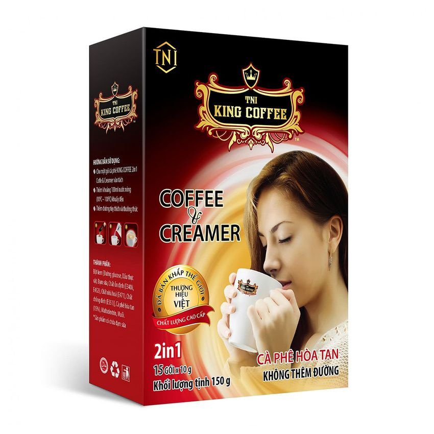 Растворимый вьетнамский кофе King Coffee and Creamer (кофе и сливки, 2 в 1), 15 пак.  #1