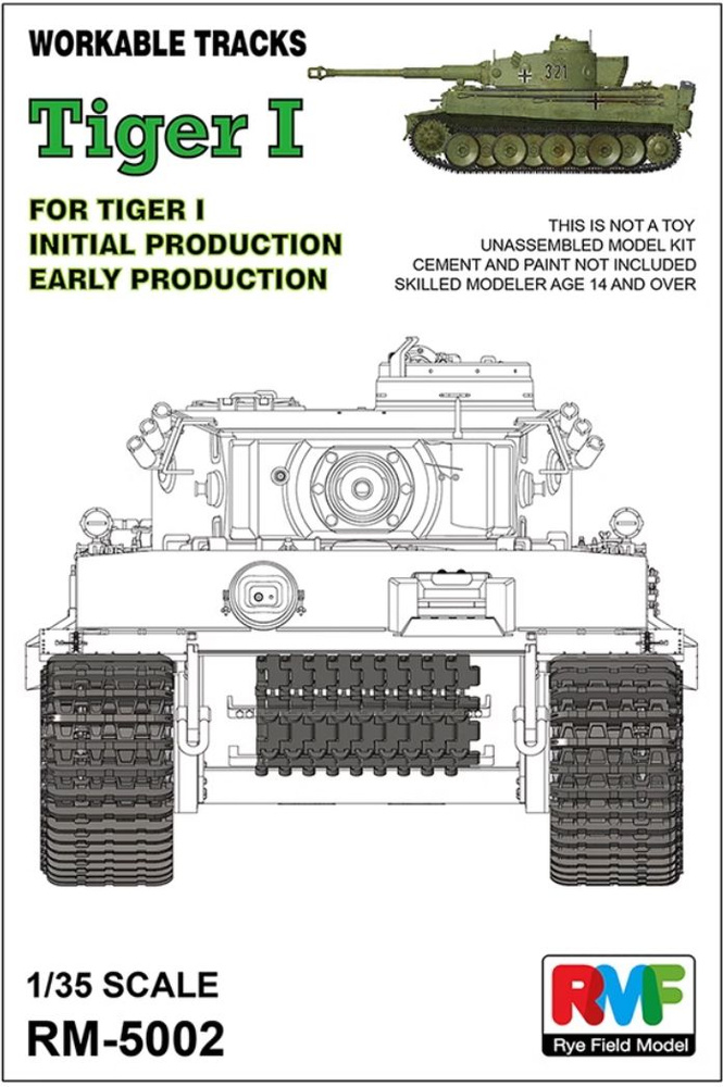 Rye Field RFM 5002 1/35 подвижная гусеница Для Тигр I Ранние Модель автомобиля  #1