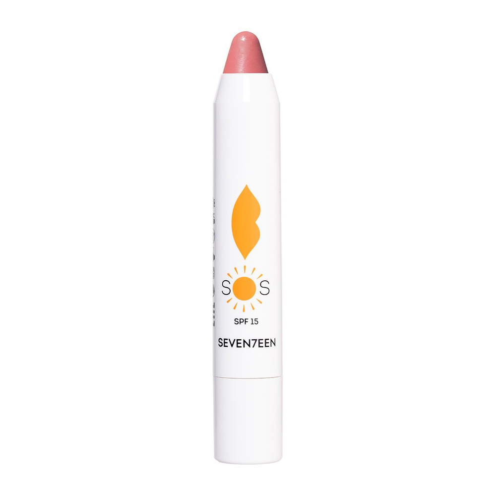 Seventeen Восстанавливающий увлажняющий бальзам для губ SOS Lip Repair SPF15+, Rosy (нежный розовый), #1