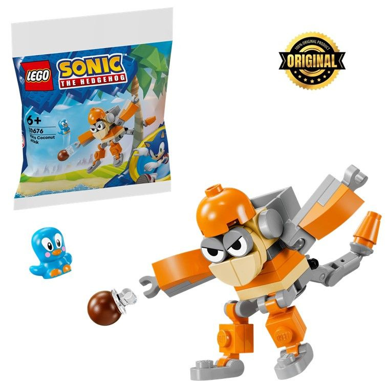 30676 Конструктор LEGO Sonic Kiki's Coconut Attack Кокосовая атака Кики 42 детали  #1