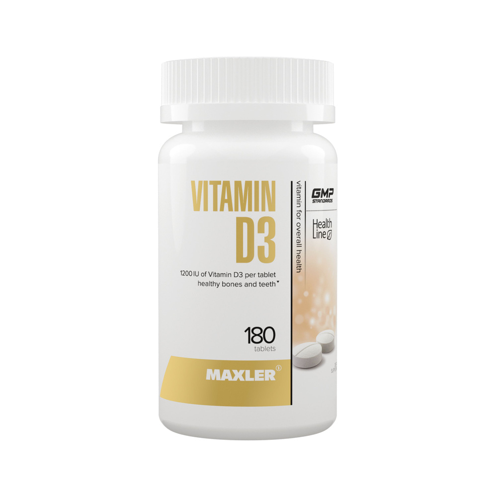 Витамин Д3 в таблетках Maxler Vitamin D3 1200 IU 180 шт. #1