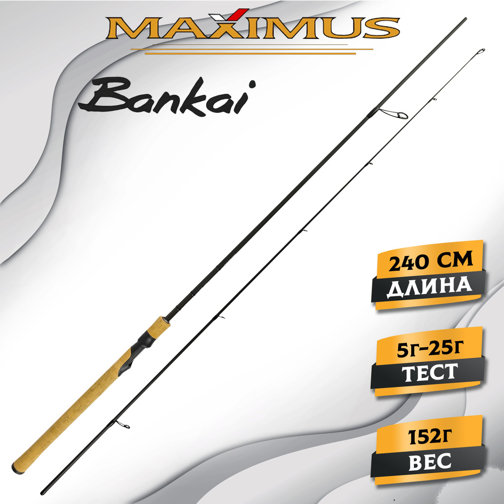 Спиннинг для рыбалки Maximus Bankai 24ML 2,4m 5-25g, спиннинг на щуку  #1