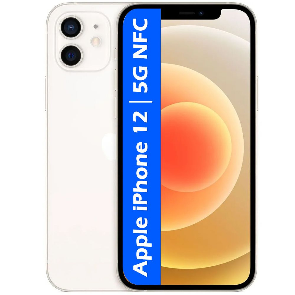 Apple Смартфон iPhone 12 sim+esim 4/256 ГБ, белый #1