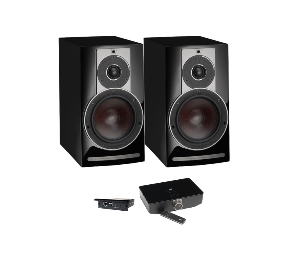 Активная полочная акустика Dali Rubicon 2C Black High Gloss + Sound Hub + BluOS Module  #1