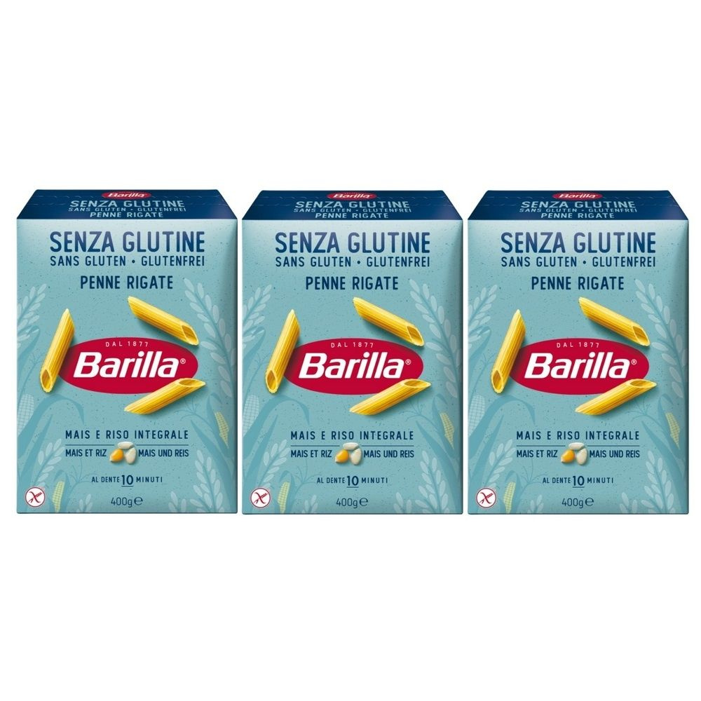 Набор из 3шт. Макаронные изделия Barilla пенне ригате senza glutine 400 г  #1