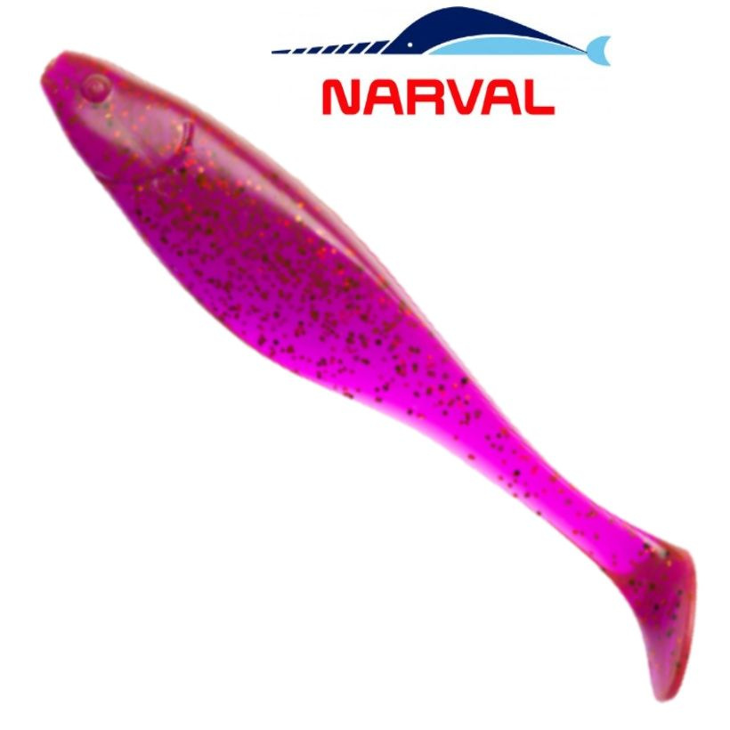 Приманка силиконовая Narval Commander Shad 14cm цв. #003 Grape Violet / Виброхвост для джига на судака, #1