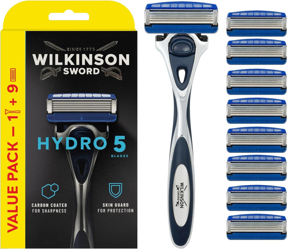 Wilkinson Sword Hydro 5 Skin Protection Regular / Бритвенный мужской станок с 9 сменными кассетами.  #1