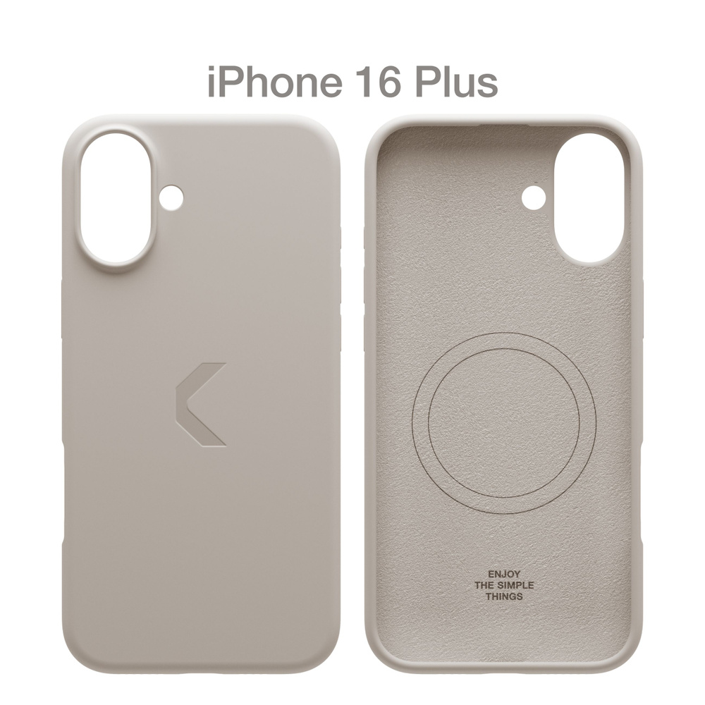 Силиконовый чехол COMMO Shield Case для Apple iPhone 16 Plus с поддержкой беспроводной зарядки, Linen #1