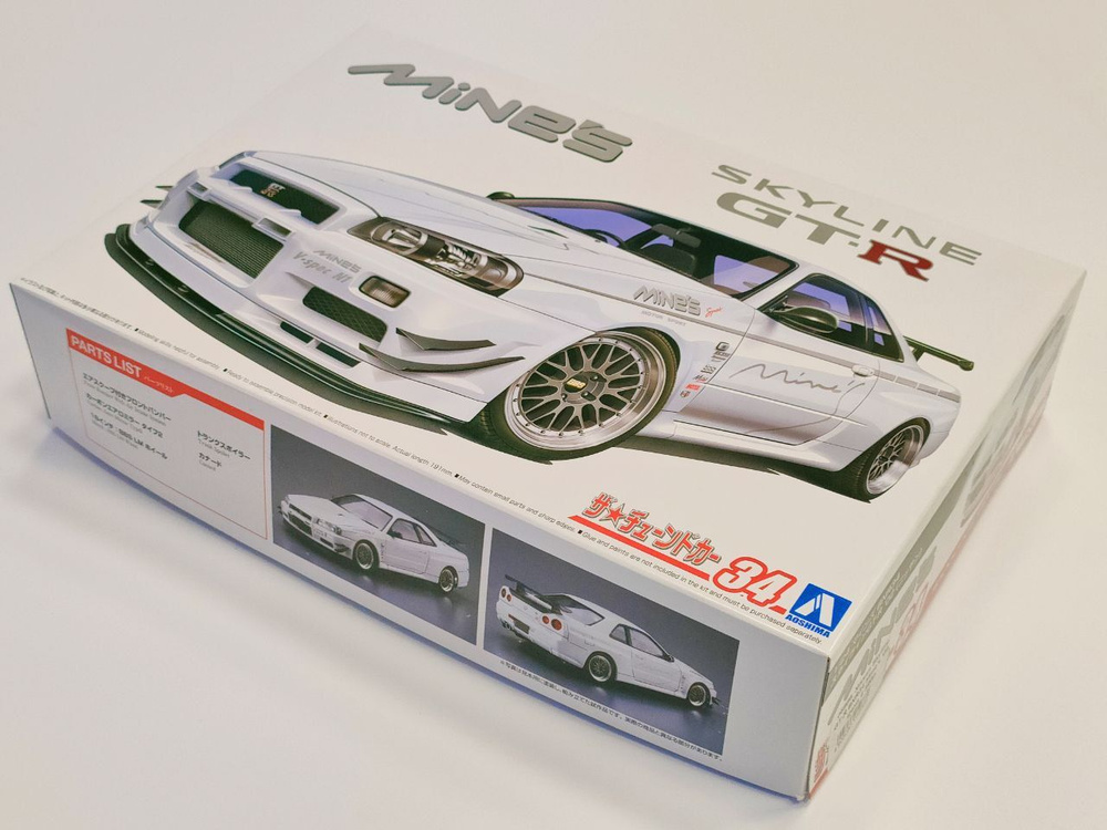 Nissan Skyline GT-R BNR34 Mine's '02 Сборная модель Aoshima 05986 1/24 #1