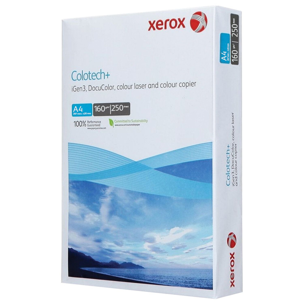 Бумага для цветной лазерной печати А4, 160 г/м2, 250 л., XEROX COLOTECH+, Австрия, 161% CIE  #1