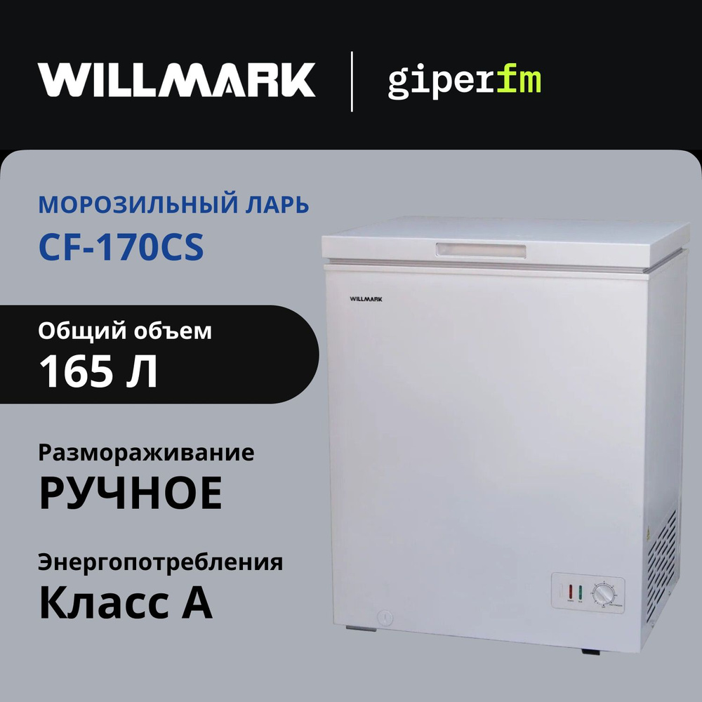 Морозильный ларь Willmark CF-170CS, класс энергоэффективности А, общий объём 165 л, 100 Вт, 1 корзина, #1