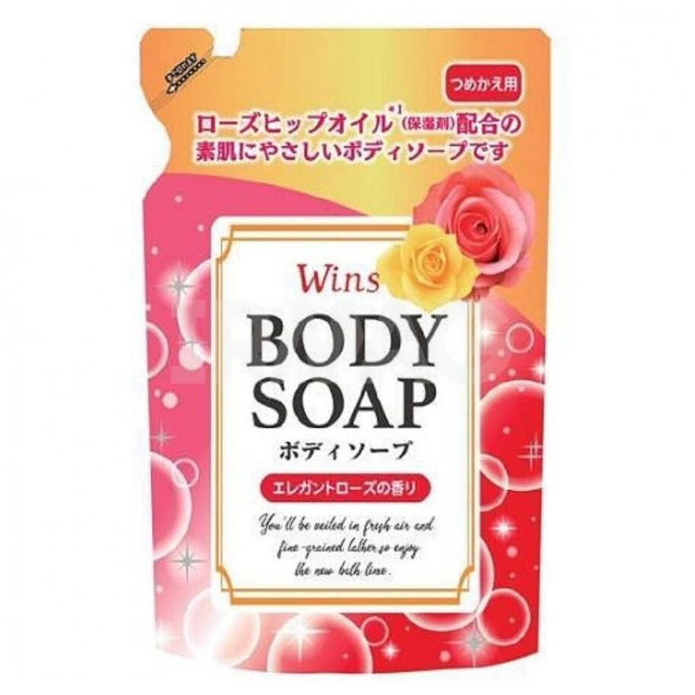 Гель для душа WINS Body Soap "Rose" роза, мягкая упаковка, 340 г #1