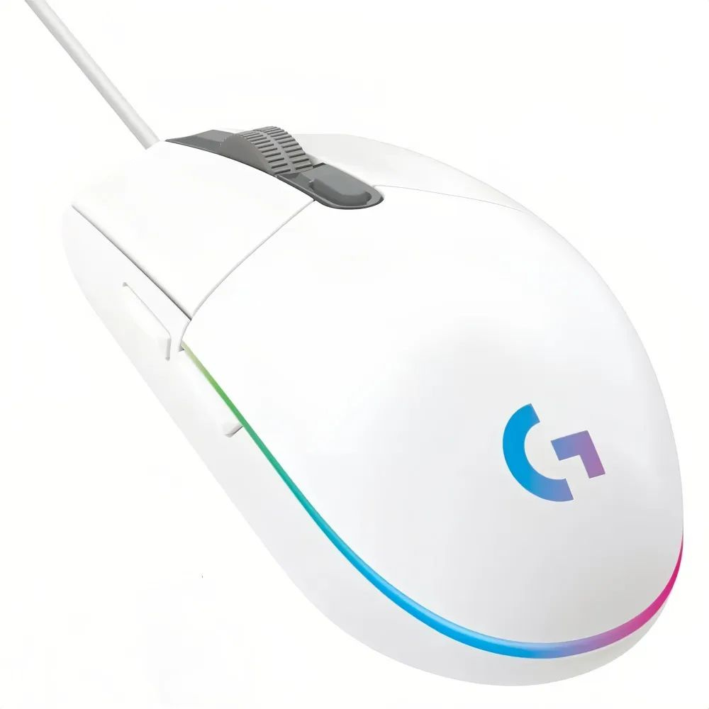 Мышь проводная Logitech G102, белый (910-005809) #1