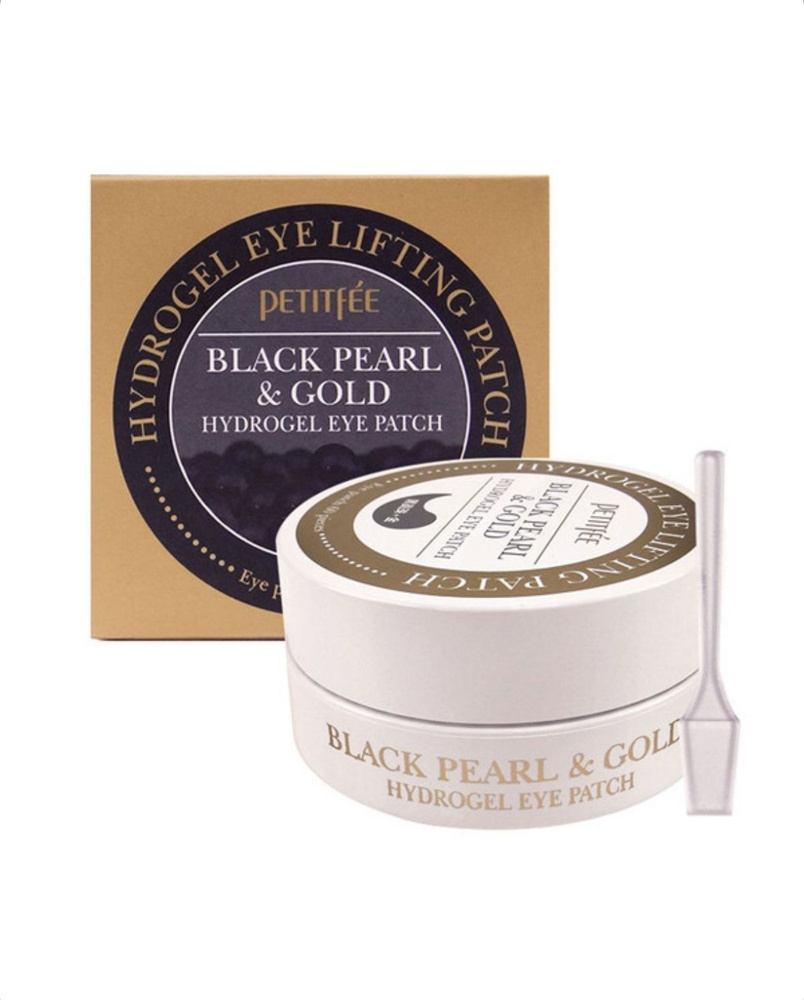 Petitfee Гидрогелевые патчи для глаз с чёрным жемчугом и золотом Black Pearl & Gold Eye Patchи для области #1