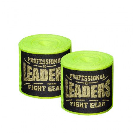 Бинты боксерские Leaders Semi Elastic 3.5 м салатовые #1