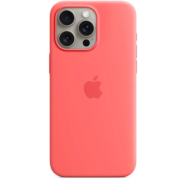 Панель-накладка Apple Silicone Case with MagSafe Coral для 15 Plus (с логотипом)  #1