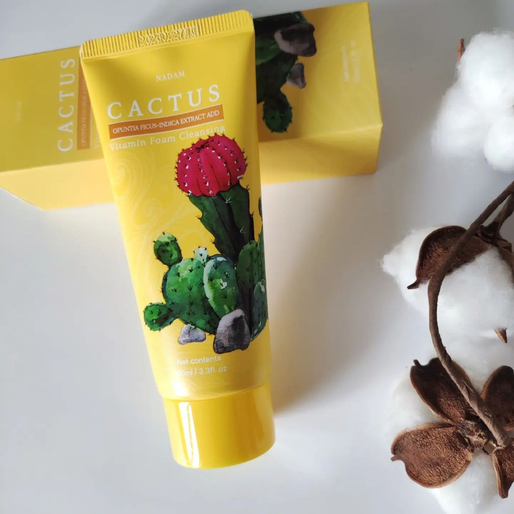 NADAM Пенка для умывания лица с экстрактом кактуса NADAM Cactus Cleansing Foam 100 мл  #1