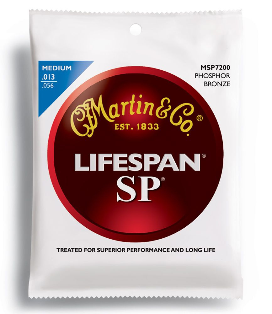 Струны для акустической гитары Martin MSP7200 Lifespan SP Phosphor Bronze 13-56 Medium  #1