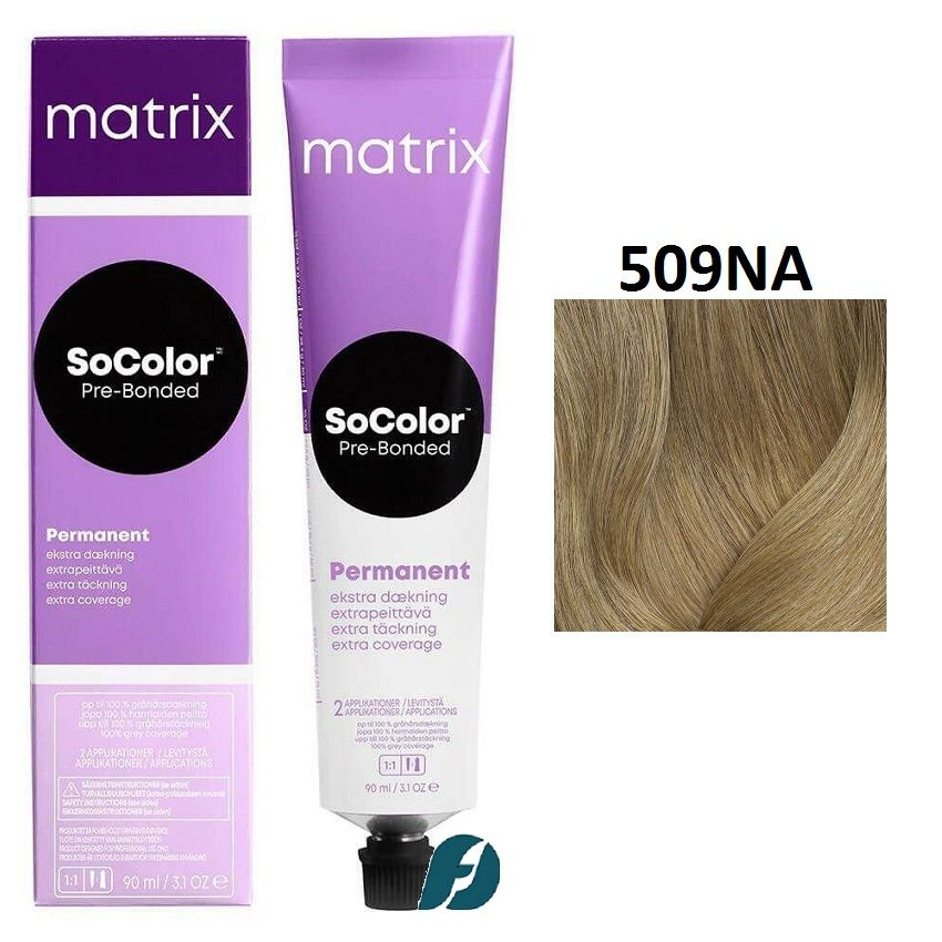 Matrix SoColor Extra Coverage 509NA Крем-краска стойкая для волос Oчень светлый блондин натуральный пепельный,90мл #1