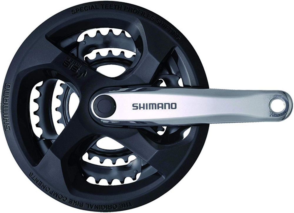 Система шатунов велосипедная SHIMANO FC-M131, 42/34/24T, L170 мм, алюминий  #1