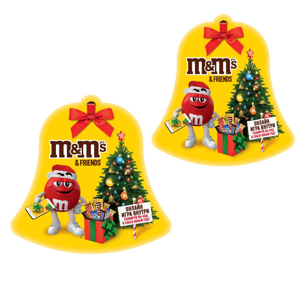 Новогодний набор конфет подарочный M&M's Колокольчик, 168г (2 шт)  #1