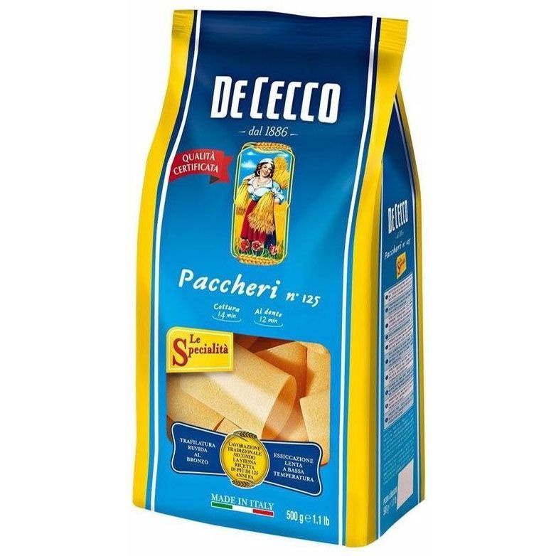 Макаронные изделия De Cecco No 125 Paccheri 500 г #1