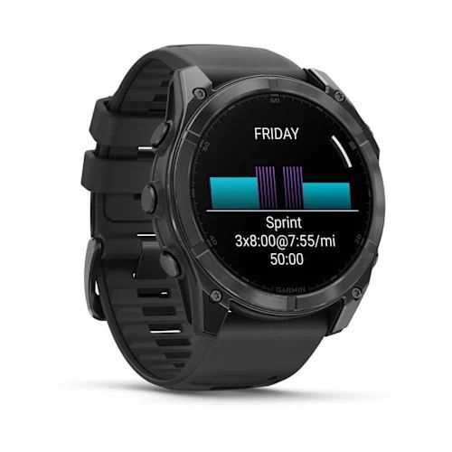 умные часы Garmin Fenix 8 51 MM AMOLED slate gray with a black band #1