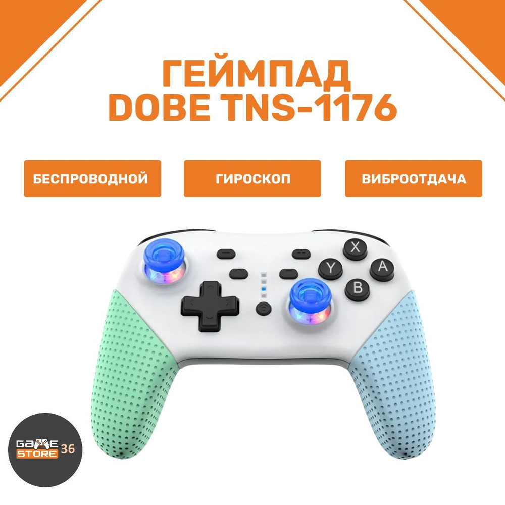 DOBE Геймпад геймпад TNS-1176, Bluetooth, белый #1