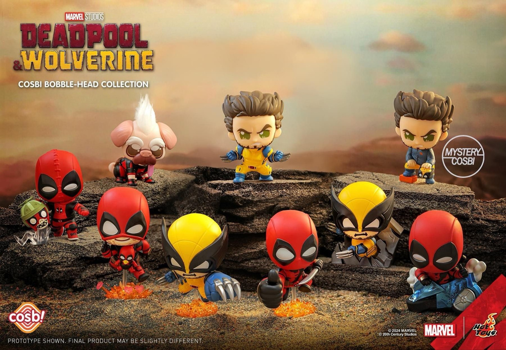 Фигурка Deadpool & Wolverine Cosbi Bobble-Head Collection CBX183 1 штука, случайная!  #1