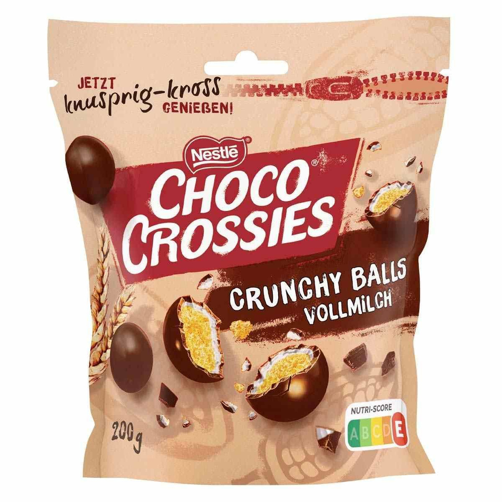 Шоколадные шарики Nestle Choco Crossies Crunchy Balls Vollmilch, 200 гр #1