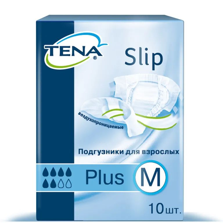 Tena Подгузники для взрослых Slip Plus Medium M 6 капель, 10 шт #1